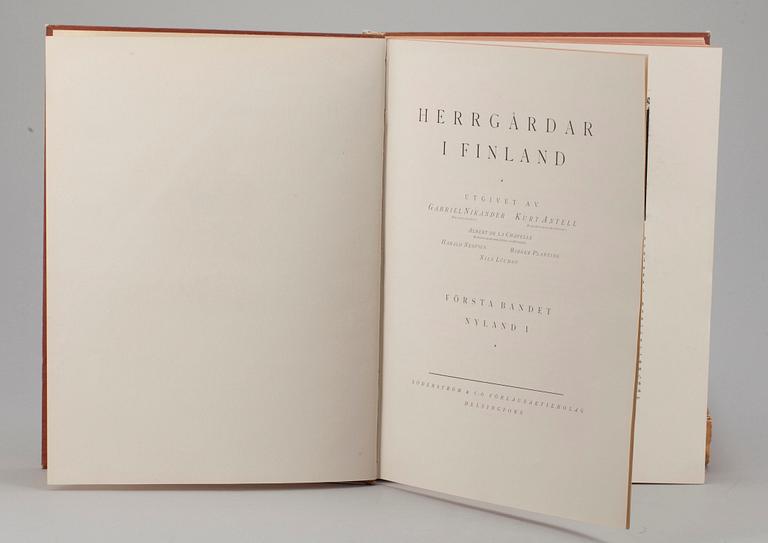 BÖCKER, "Herrgårdar i Finland I - III", Helsingfors 1928-29.