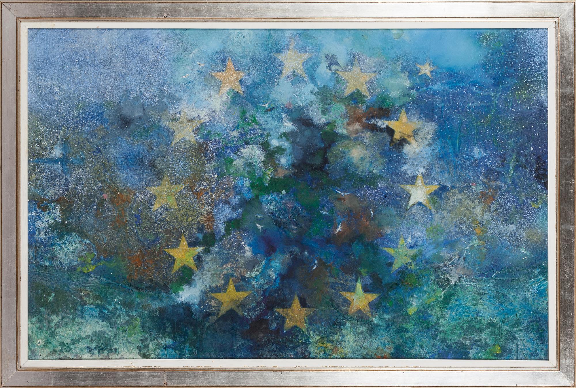 Olli Joki, blandteknik, a tergo signerad och daterad 1994.