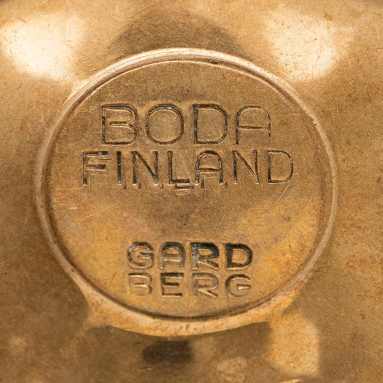 Bertel Gardberg, ljusstakar, ett par, brons, Boda Finland.