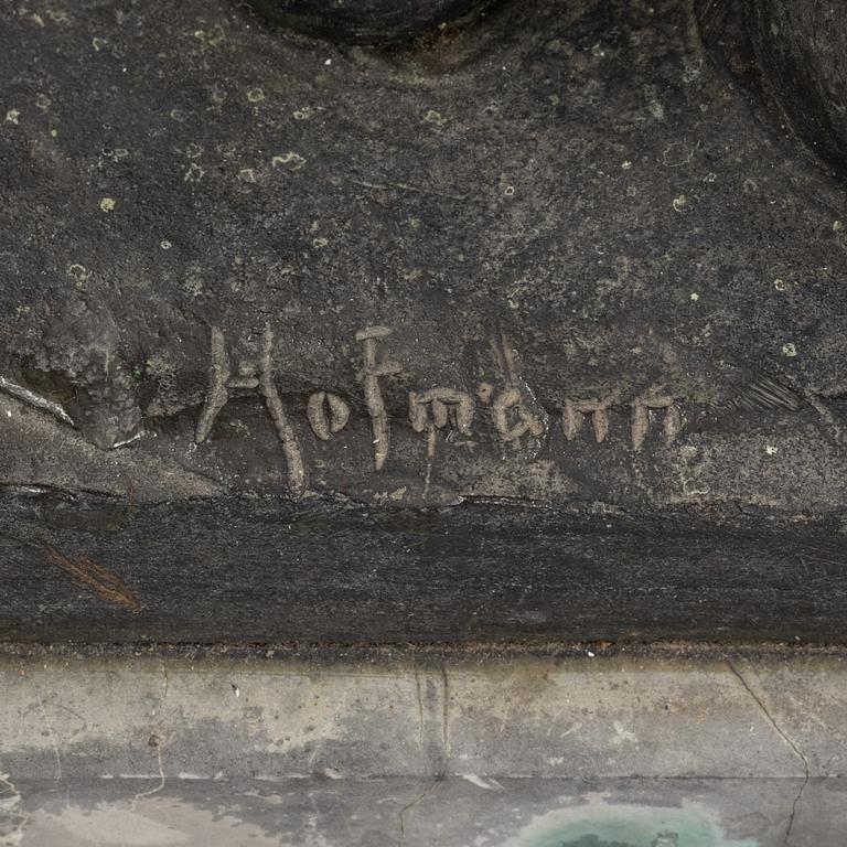 Alfred Hofmann, a bronze sculpture, signed.