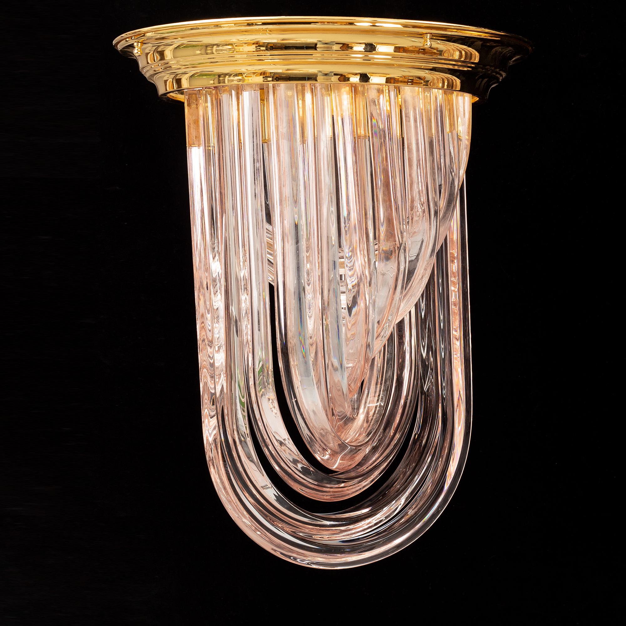 A pair of late 20th century Italian glass ceiling lights.