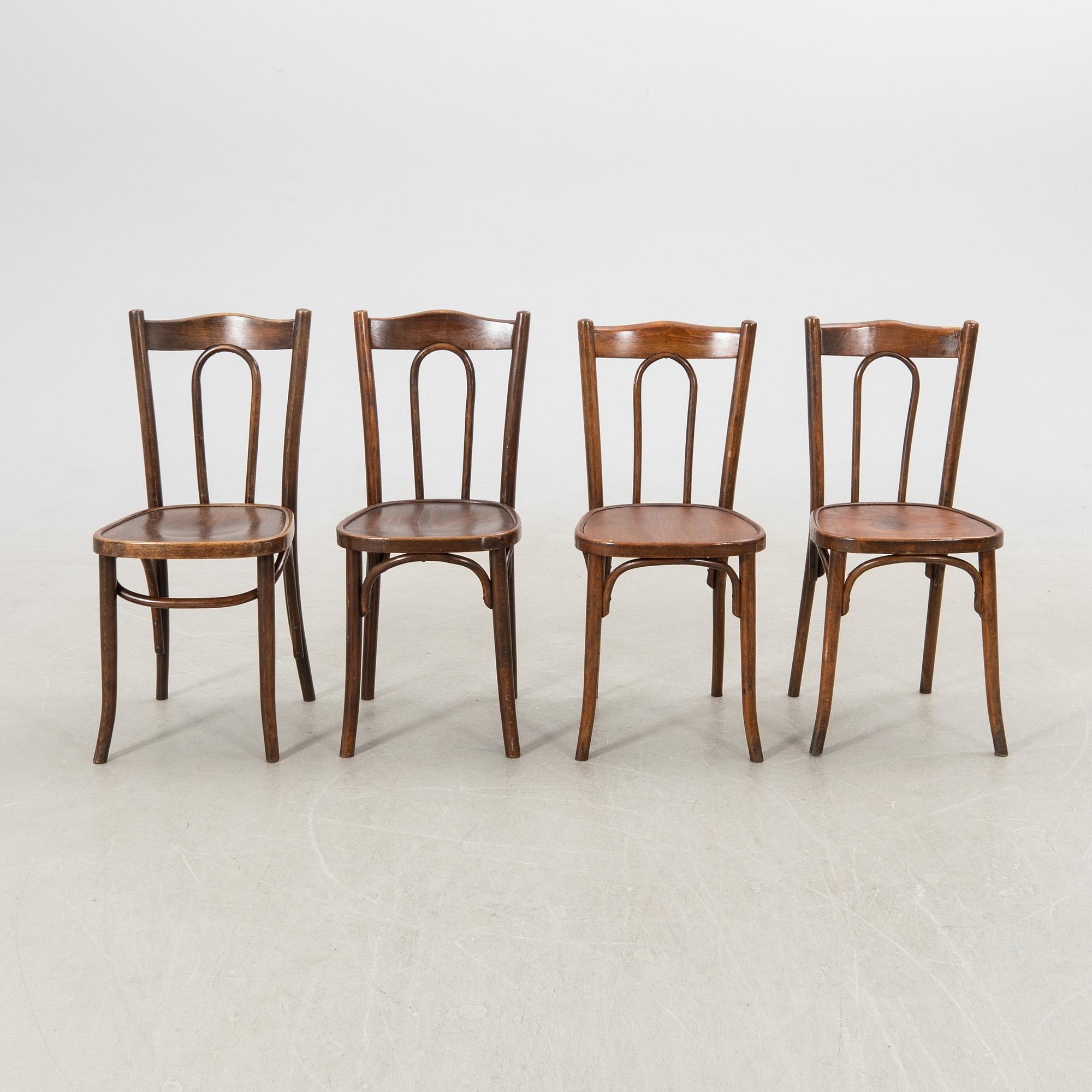 Chairs, 4 pcs, first half of the 20th century.