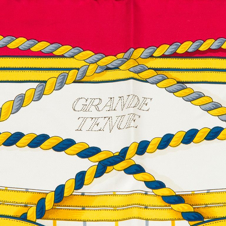 Hermès, a 'Grande Tenue' silk scarf.