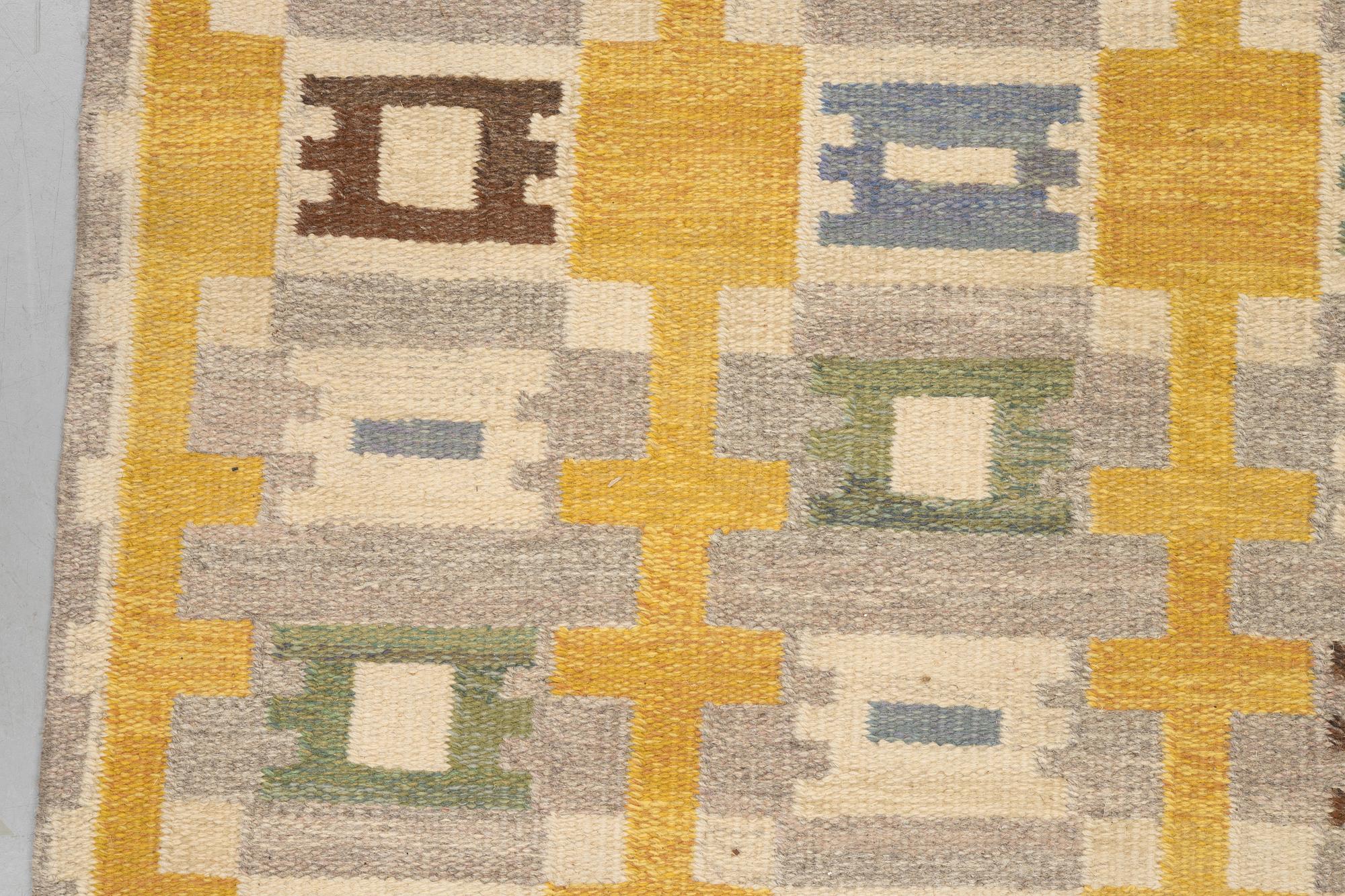 Ingrid Dessau, a carpet,"Vintergäck", flat weave, ca 247,5 x 143,5 cm, unsigned.