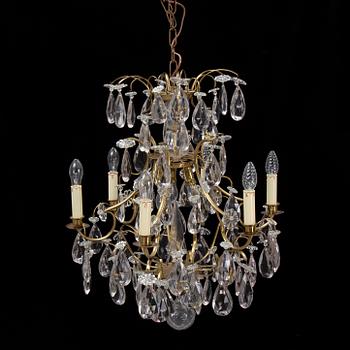 A Baroque style chandelier, mid 20th Century.