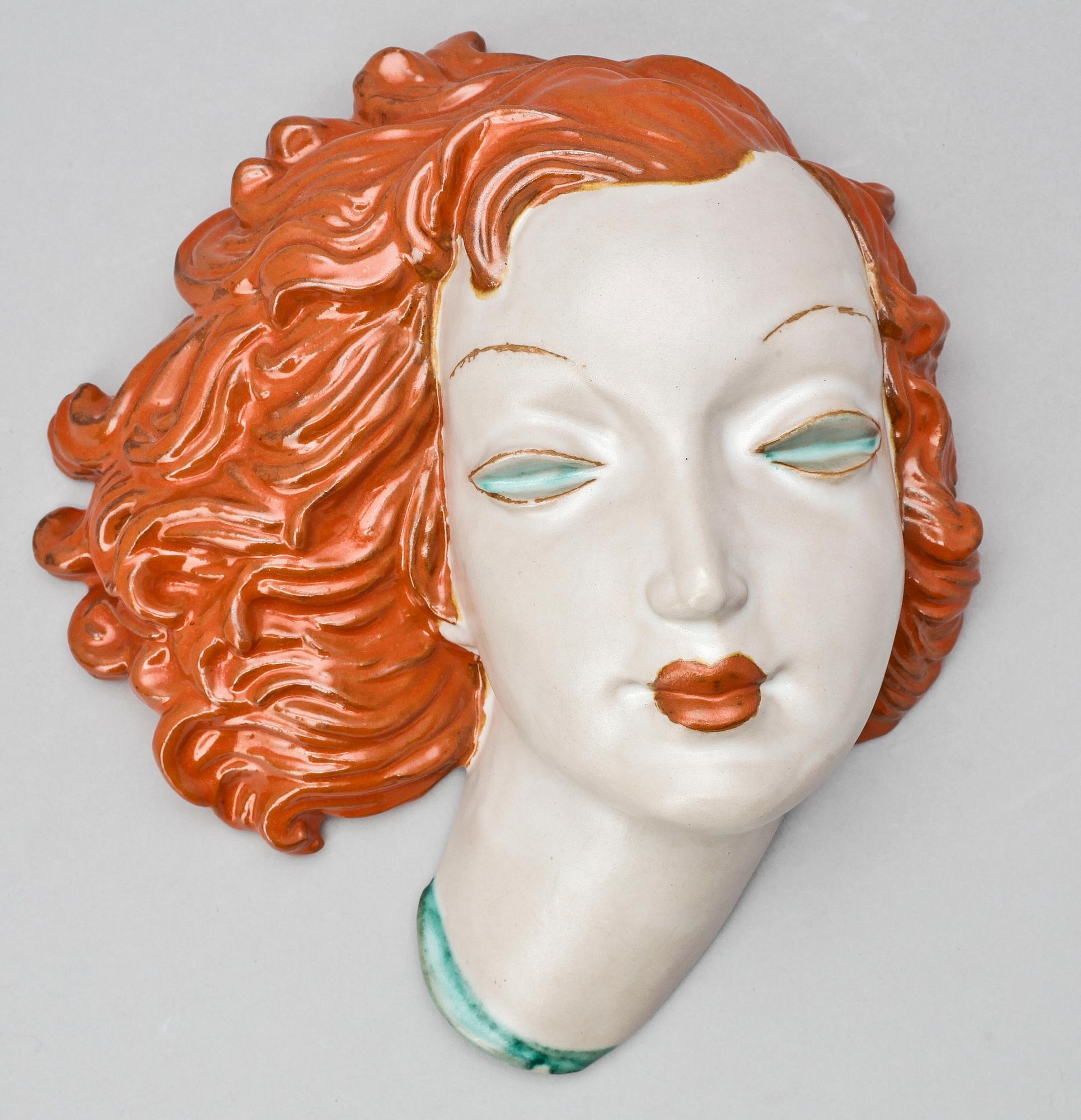 VÄGGRELIEF, terrakotta, Goldscheider, Wien, 1930-tal.