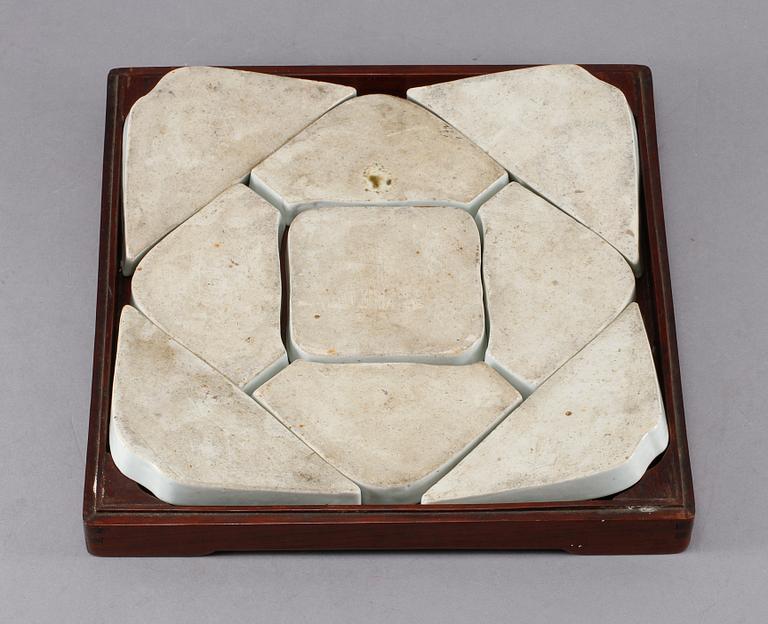 CABARET, 9 delar, porslin, Kina, 1800-tal.