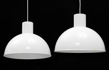 Two 'Maxi Bunker' ceiling lamps by Jo Hammerborg, Fog & mørup, second half of the 20th century.