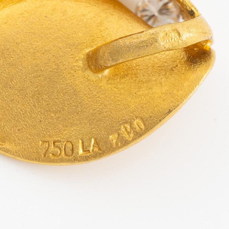 Pendant, 18K gold with a round brilliant-cut diamond.