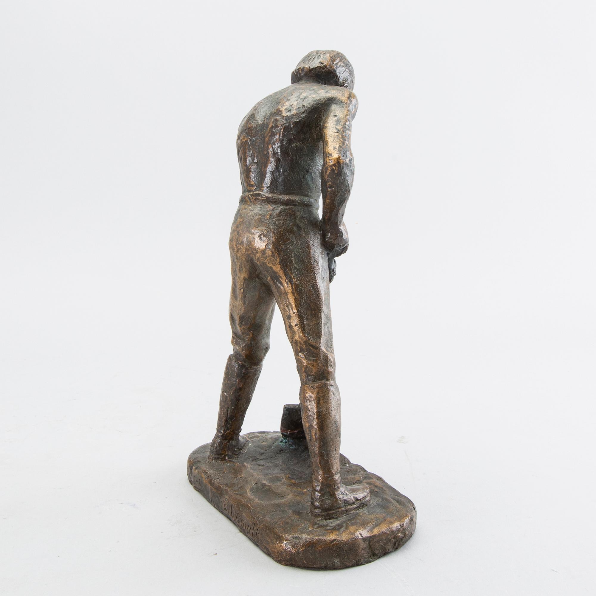 Erik Demuth, sculpture  bronze signed.