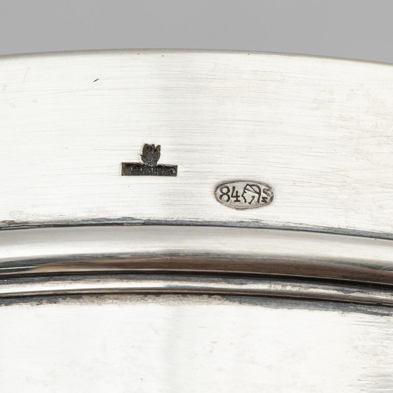 K. Fabergé, vas, silver, kontrollmästare Ivan Lebedkin, Moskva, Ryssland, tidigt 1900-tal.
