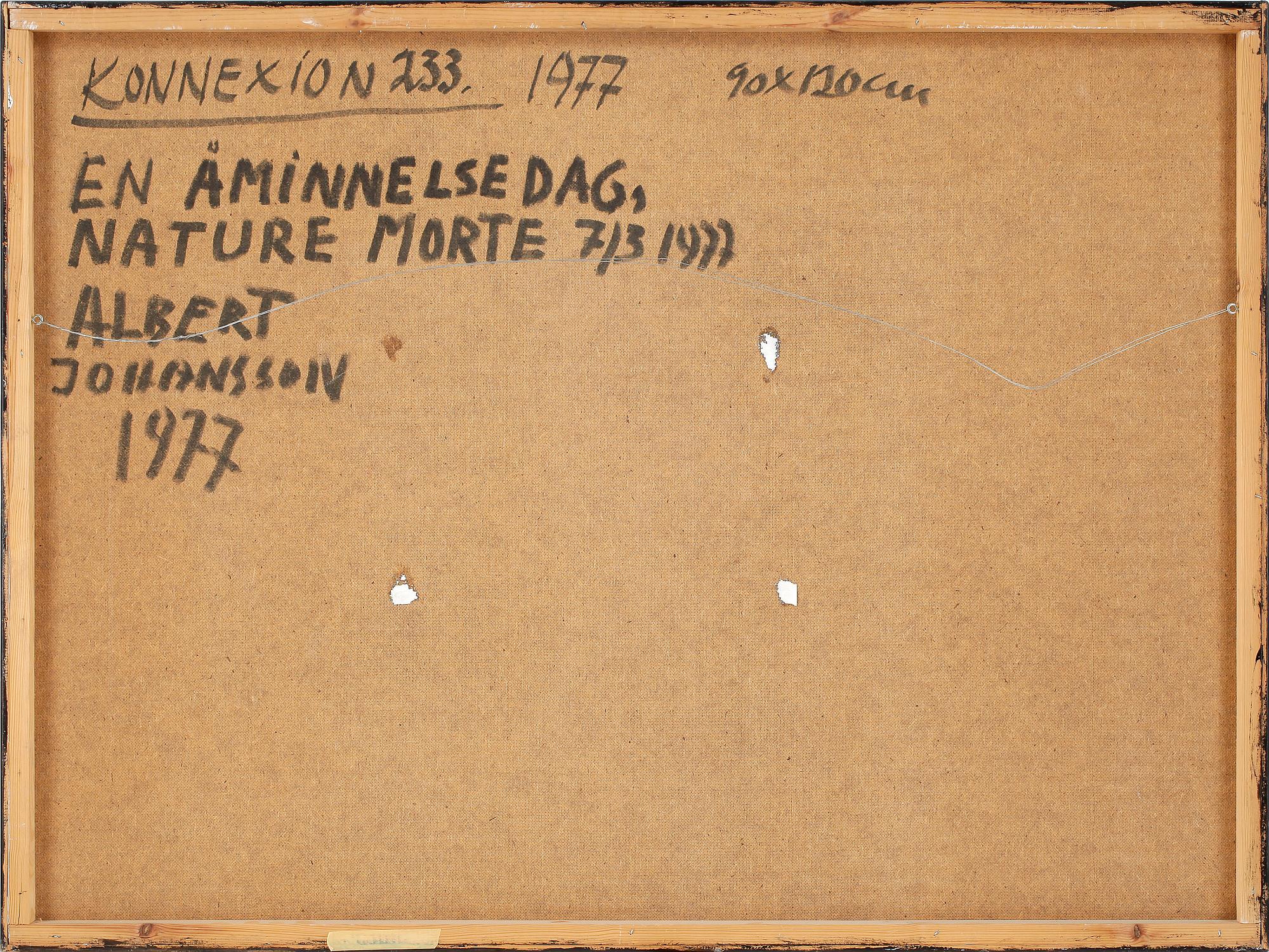 ALBERT JOHANSSON, olja på duk, signerad och daterad 1977.