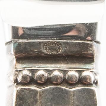 Johan Rohde, carving knives, a pair, sterling silver, "Konge/Acorn", Georg Jensen, Denmark, after 1945.