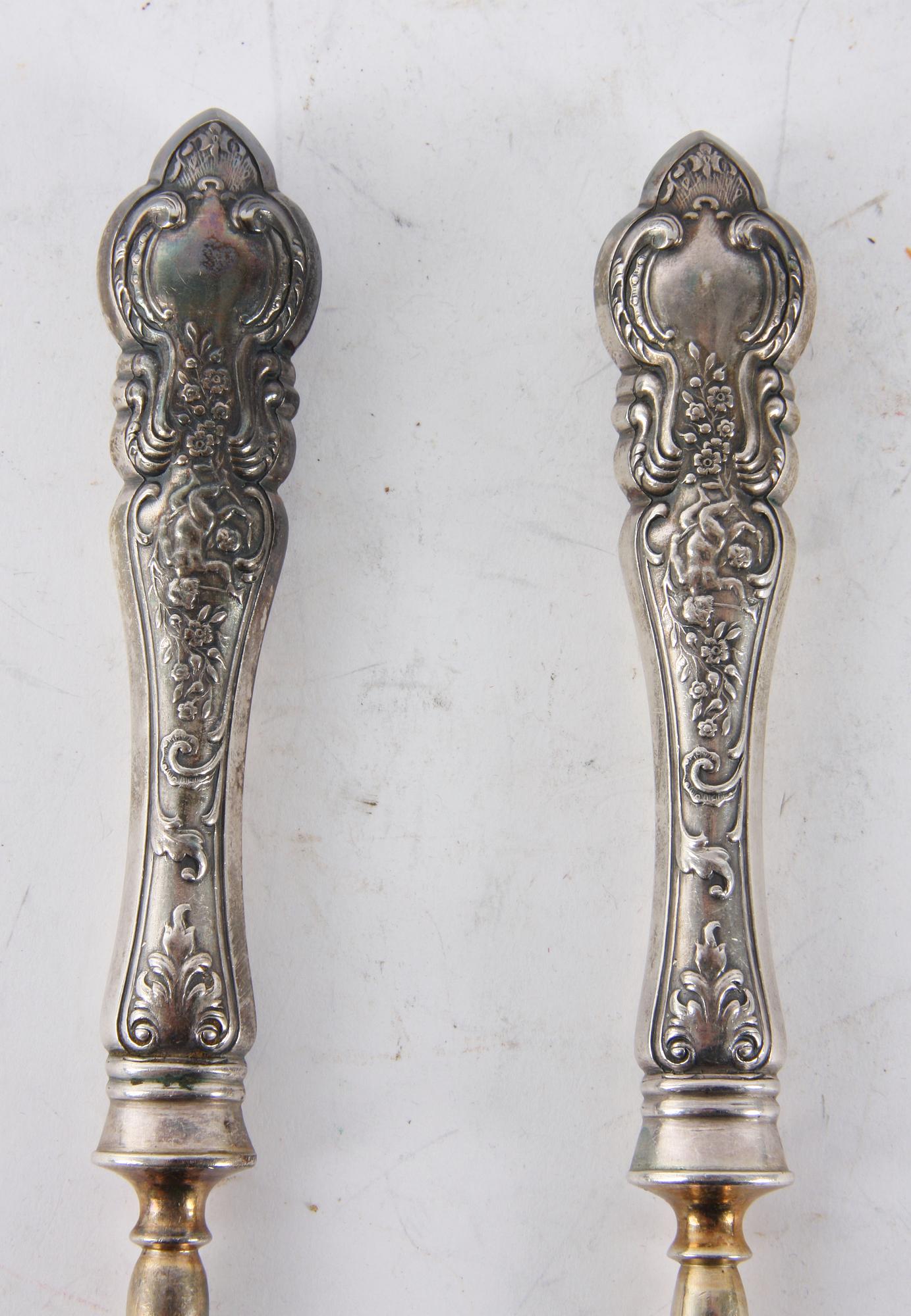 SERVERINGSBESTICK, 2 delar, silver, Ryssland.