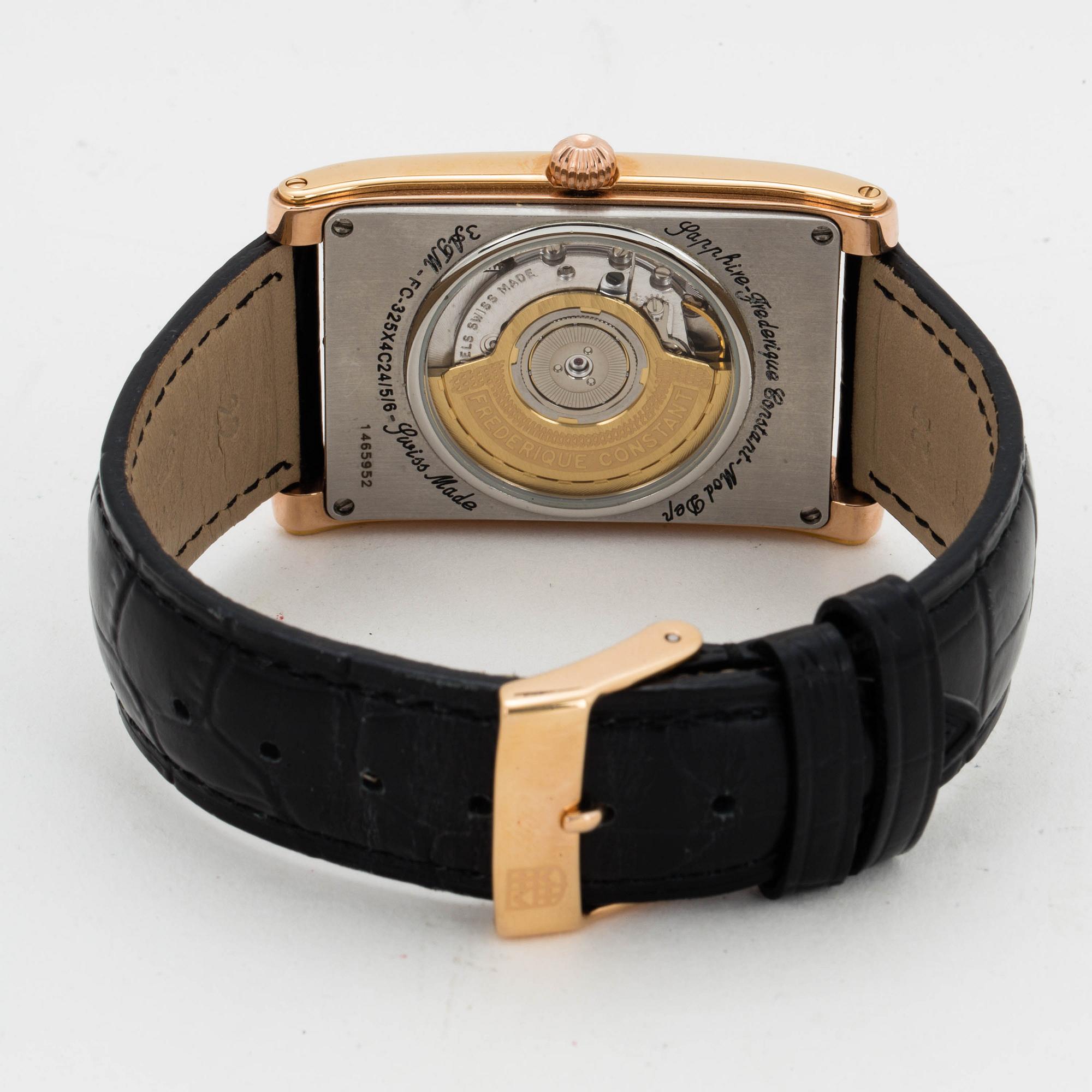 FREDERIQUE CONSTANT, Dual Time, wristwatch, 31 x 47 mm.