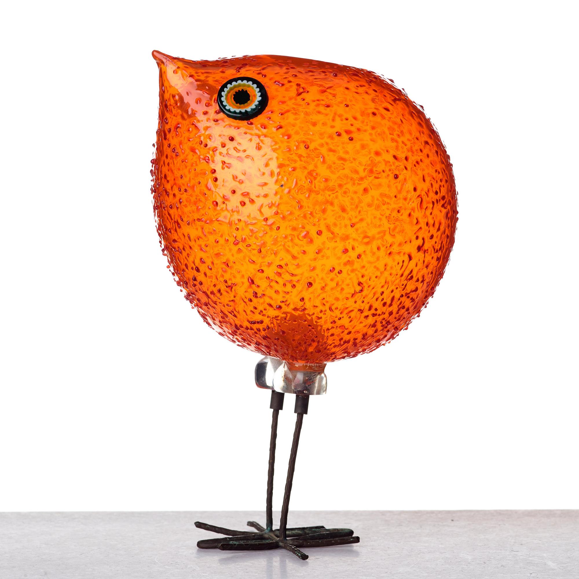 Peter Pelzel, a "Pulcino" glass bird, Vistosi, Italy 1960's.