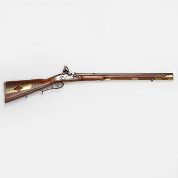 Flintlock rifle, signed Caspar Lotz, (Prague around the year 1800).