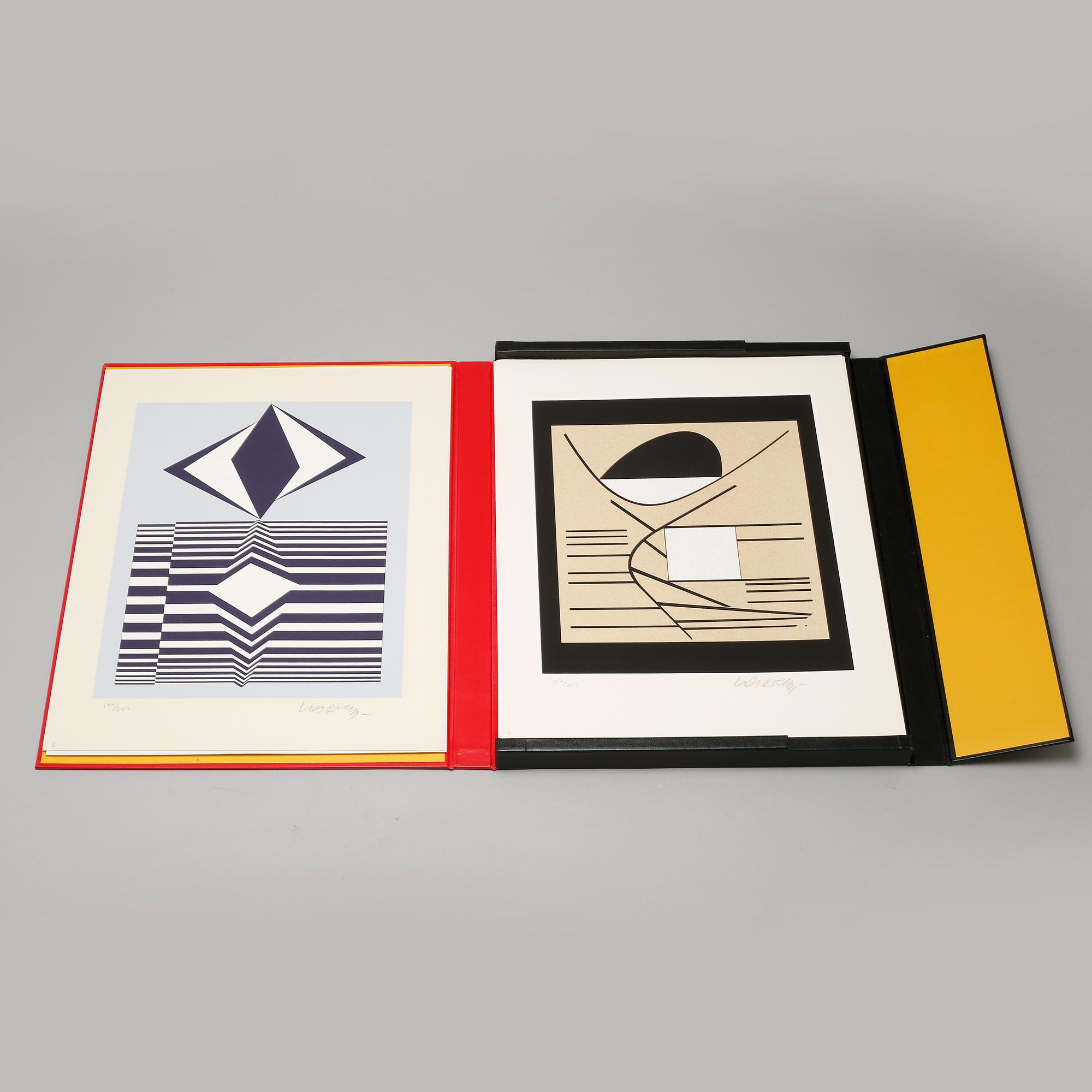 7 serigraphs in a folder, "ION", Falaize, 1989. numbered 167/200.