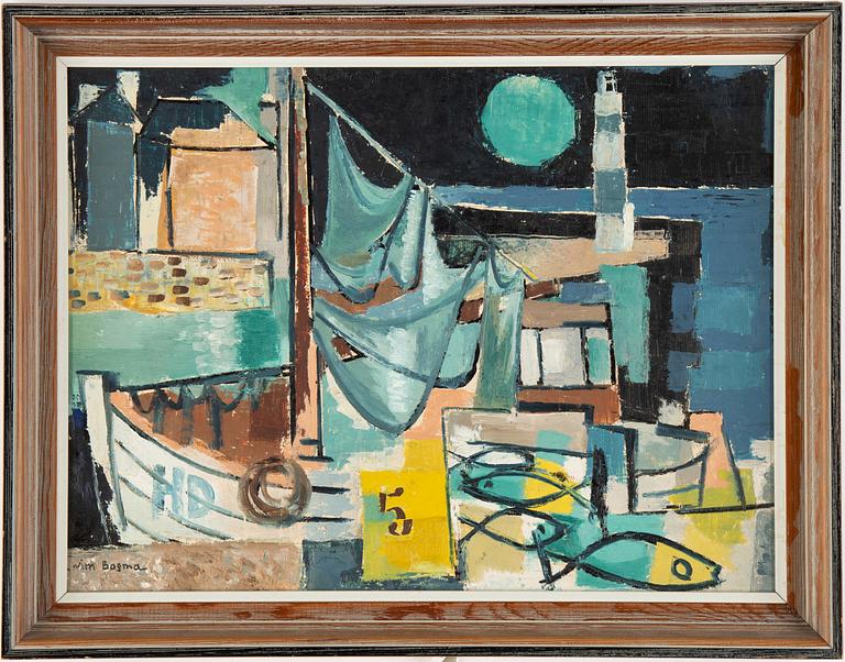 Wim Bosma, oil on panel, signed.