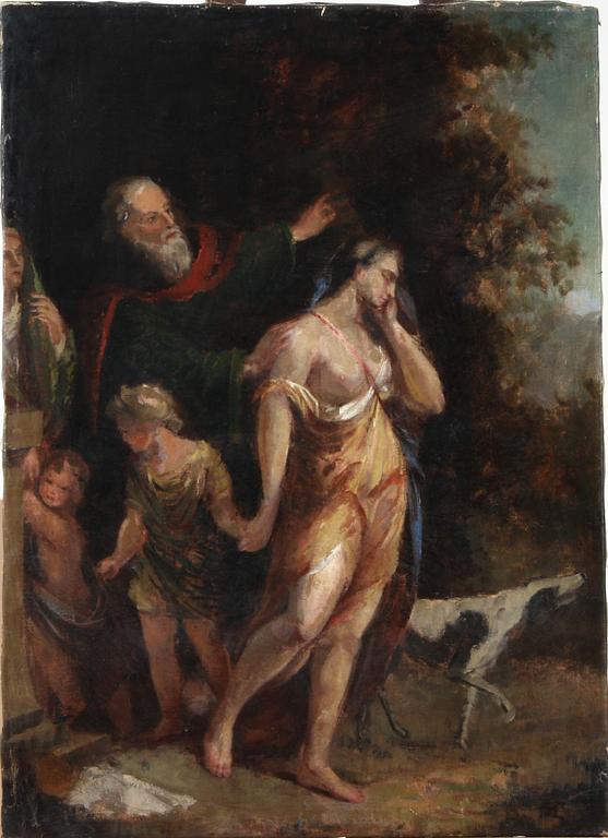 OKÄND KONSTNÄR, olja på duk, 1800-tal.