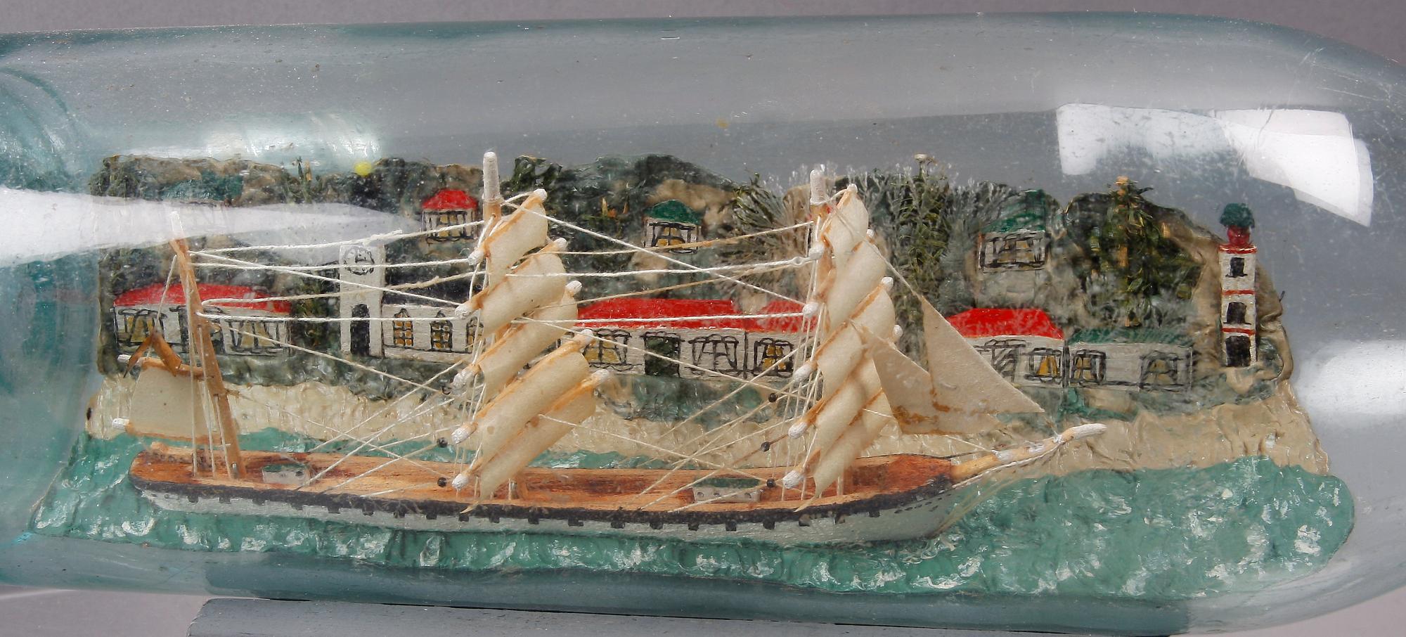 FLASKSKEPP, 3 st, sent 1900-tal.