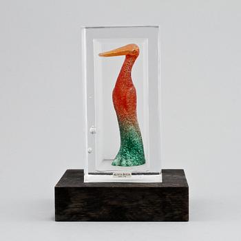 SKULPTUR, glas, Kjell Engman, Kosta Boda, ej signerad, 1900-talets andra hälft.