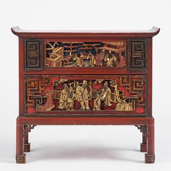 A mirror and chest of drawers from  Carl Johansons Möbleringsaffär, Stockholm, 1920's/30's.