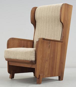 An Axel Einar Hjorth stained pine armchair, 'Lovö', Nordiska Kompaniet.