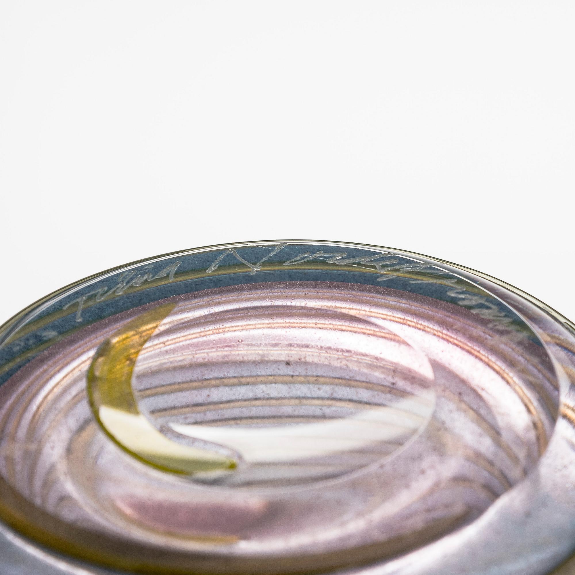 Tiina Nordström, an art glass signed Tiina Nordström, Nuutajärvi.