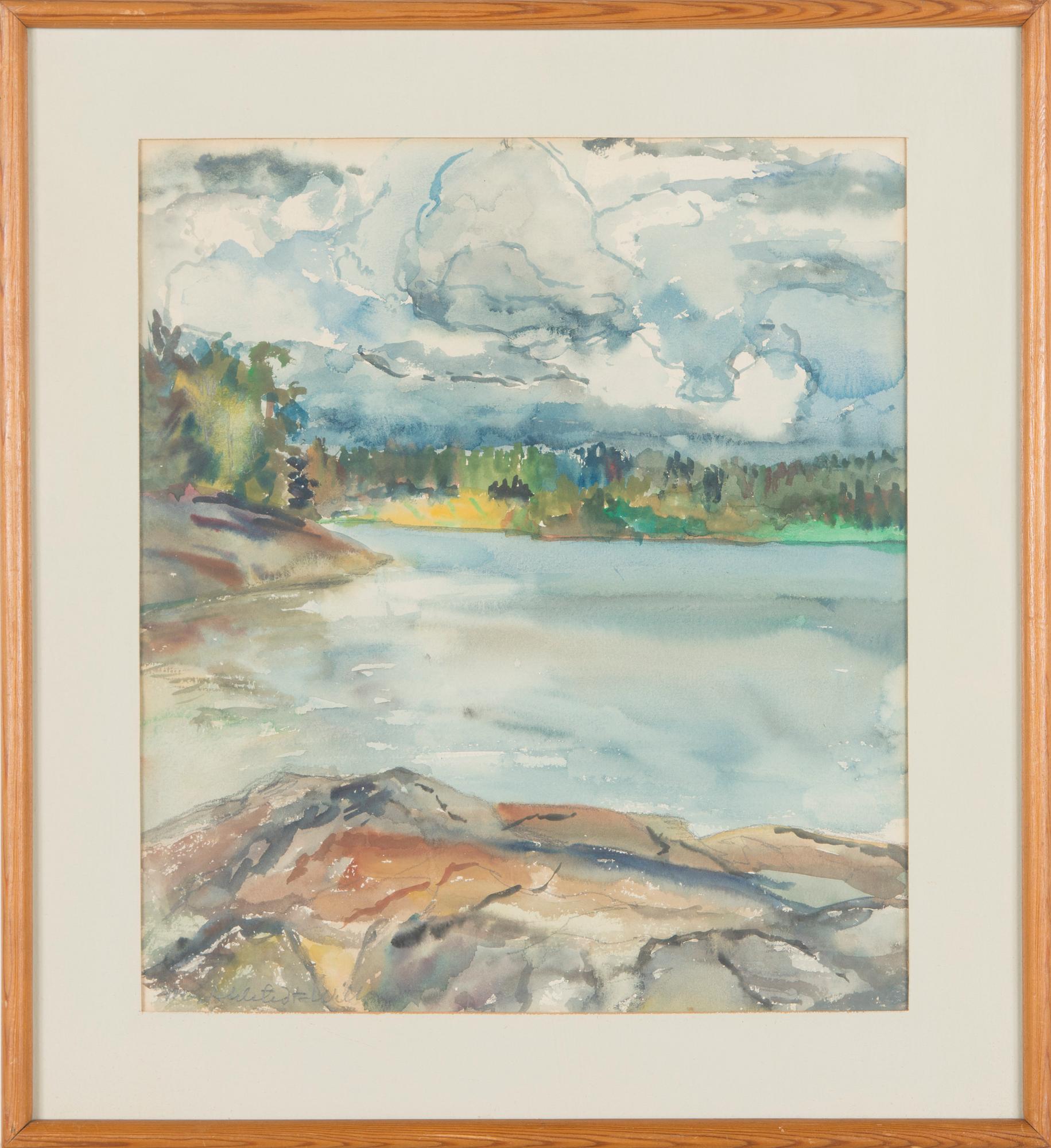 Margareta Ahlstedt-Willandt, Utsikt från Falkholm mot Lill-Pellinge. Hummelholm till vänster.