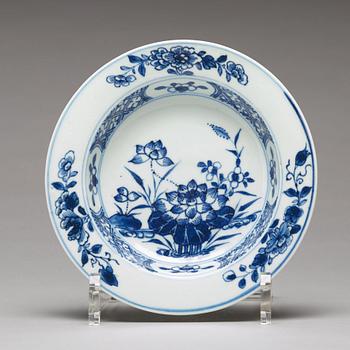 A matched set of 12 blue and white dessert dishes, Qing dynasty, 18th Century.