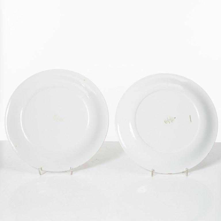 Stig Lindberg, five 'Löja' plates, Gustavsberg.
