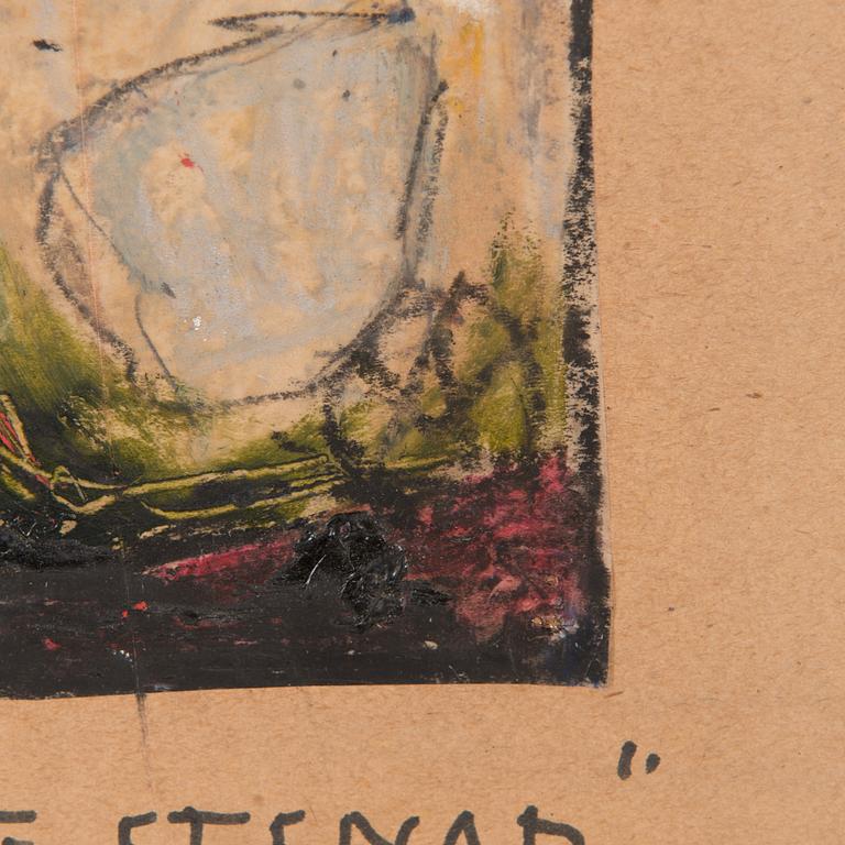 Margareta Ahlstedt-Willandt, originalskiss för rya, blandteknik, signerad.