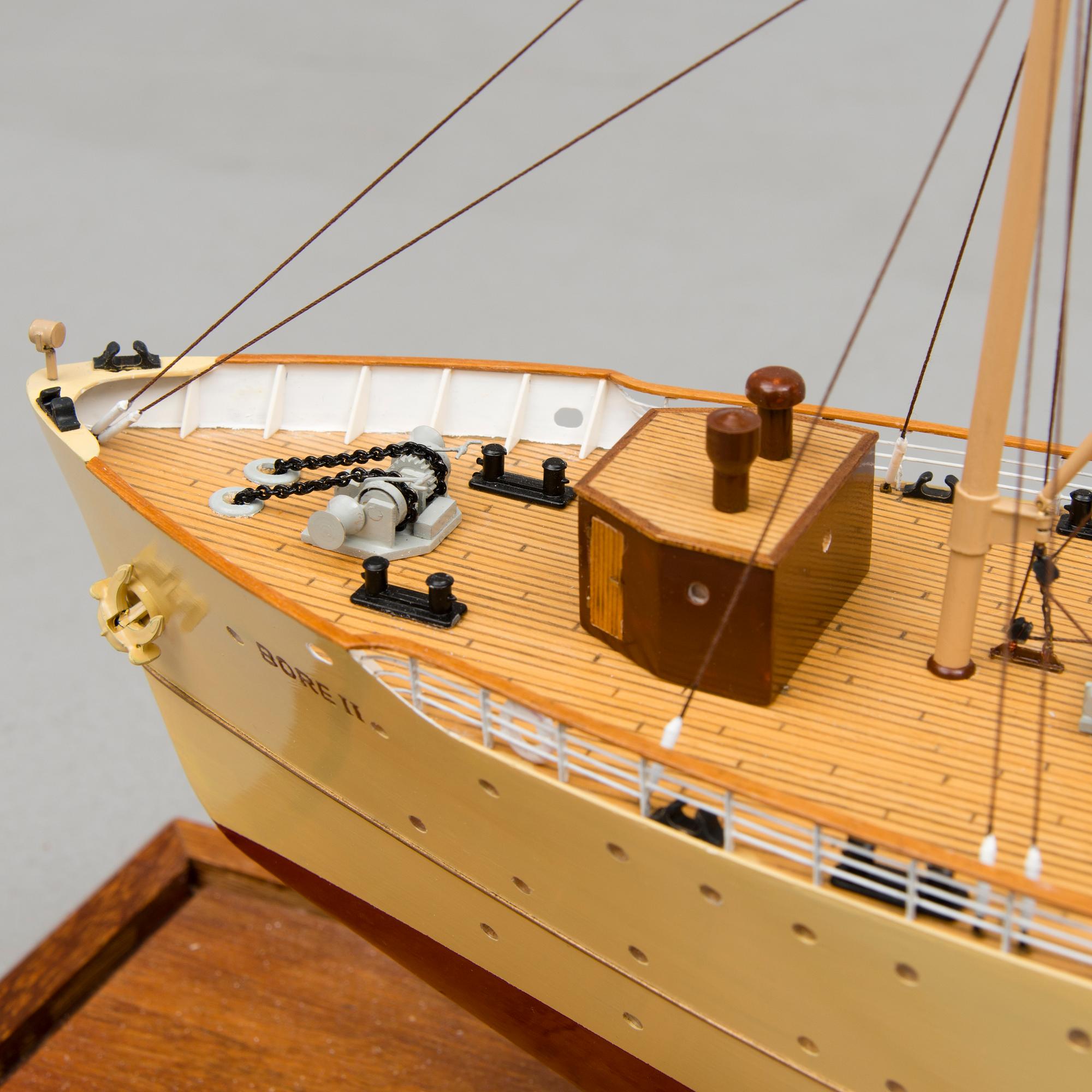 MODELLFARTYG, "Bore II", Åbo. Finland 1900-talets senare hälft.