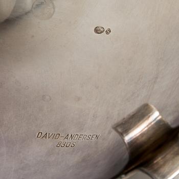 A silver coffee pot by David-Andersen, Norway. Weight circa 620 gram.