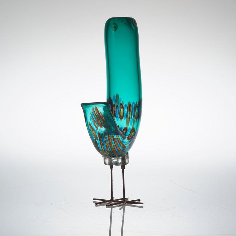 An Alessandro Pianon 'Pulcino' glass bird, Vistosi, Italy 1960's.