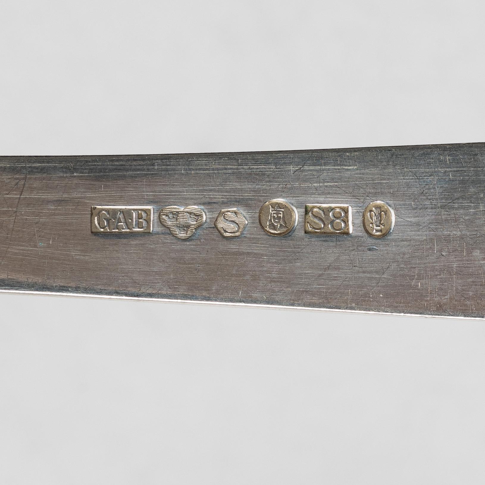 Bestickservis, 103 delar, silver, "Rosenholm", GAB, Stockholm, 1930/40-tal.