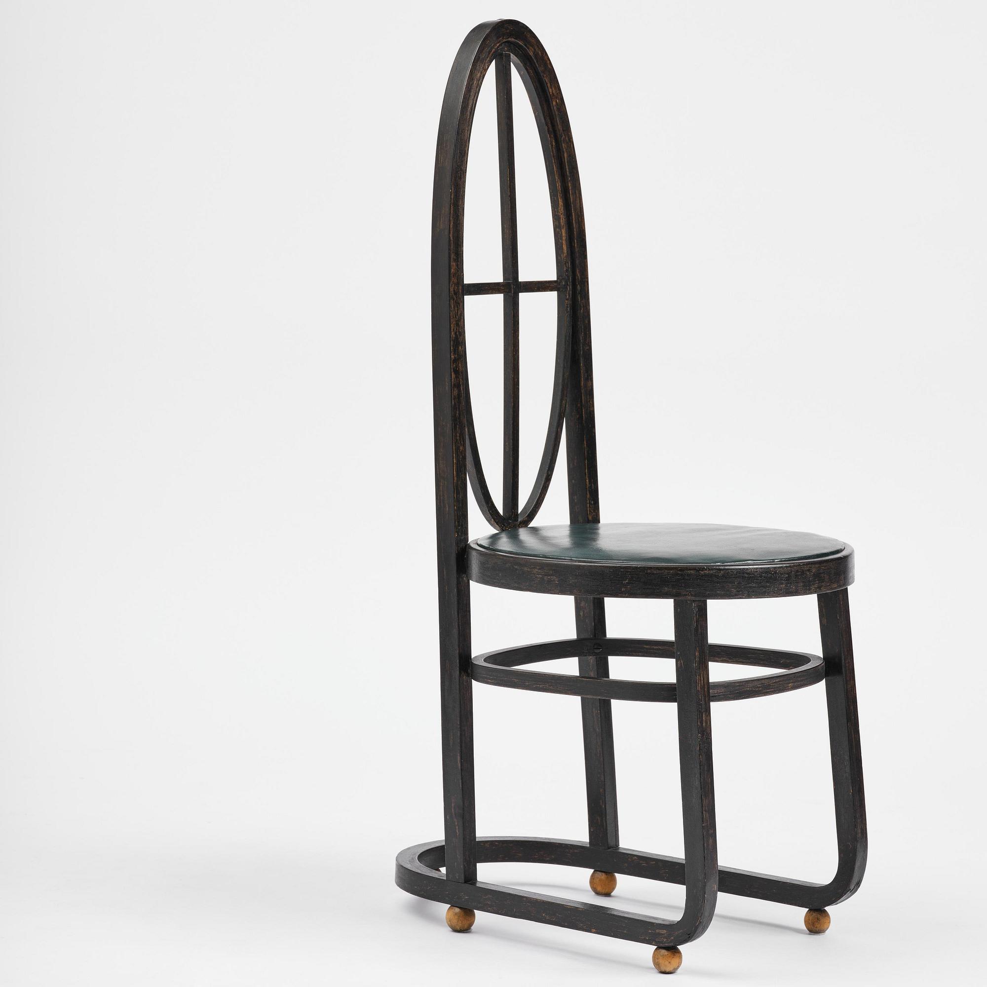 Carl Bergsten, stol, Gemla Leksaksfabrik, Diö, för Konst- och industriutställningen, Norrköping, 1906.