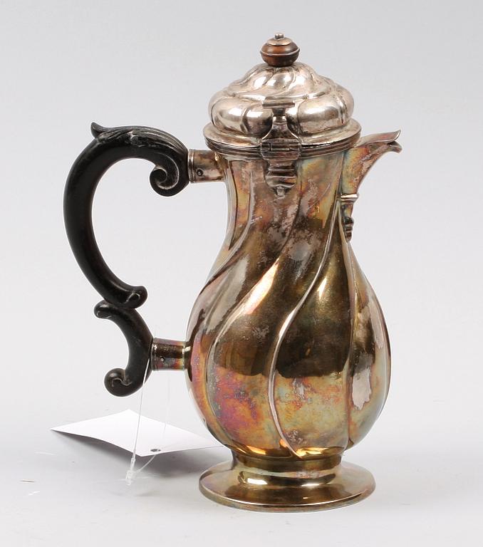 KAFFEKANNA, silver. Rokokostil.