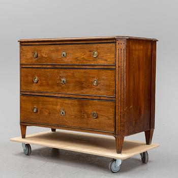 A late gustavian chest of drawers, ca 1800.