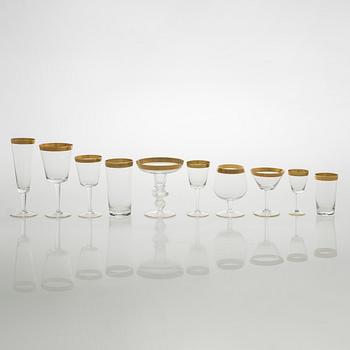 Glasservis, 74 delar, 1900-talets mitt.