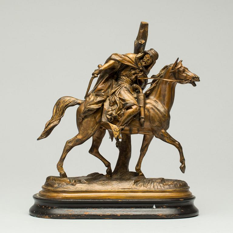 SKULPTUR, patinerad metall. 1800/1900-tal.