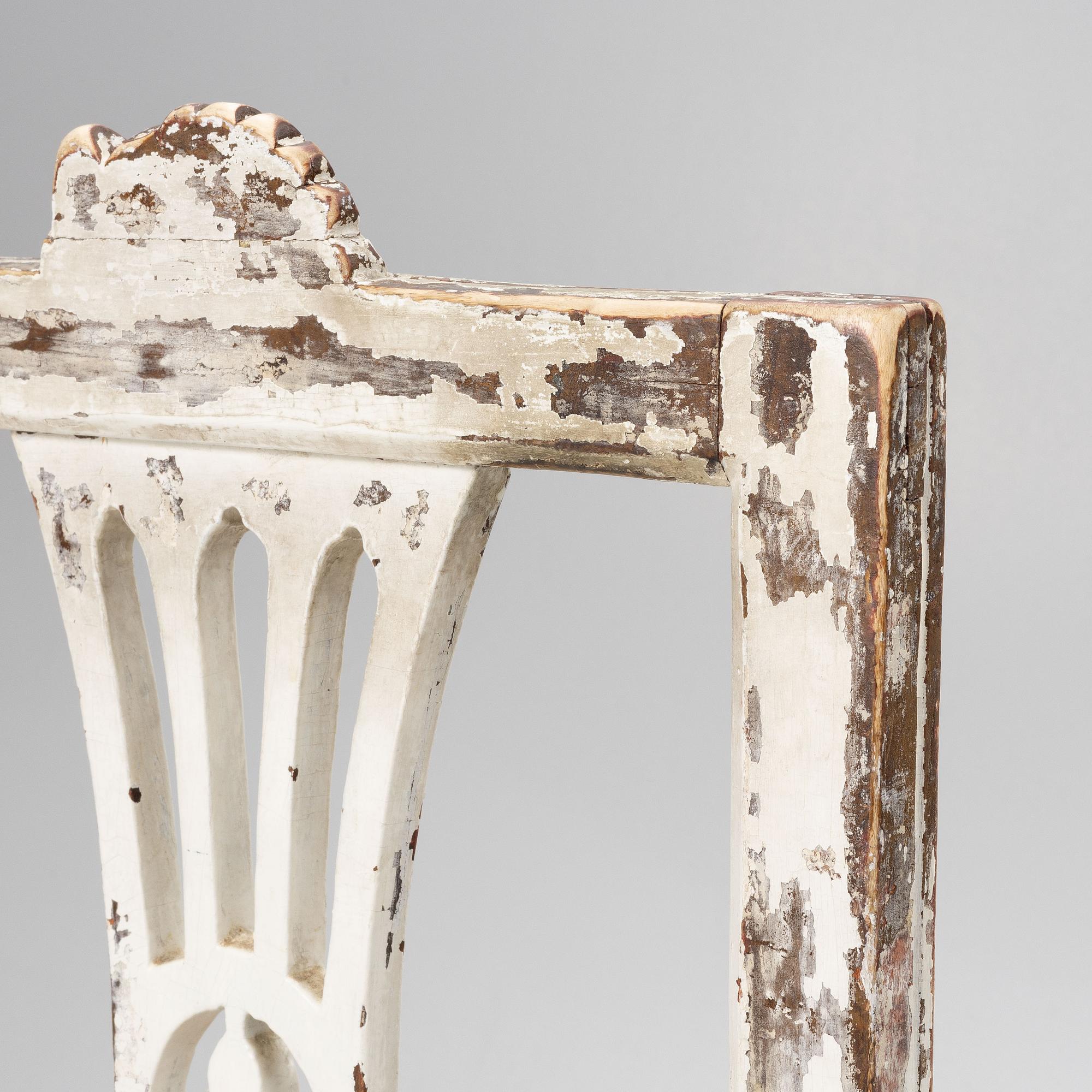 Stolar, 4 st, Lindome, 1700-talets slut, Sengustavianska.