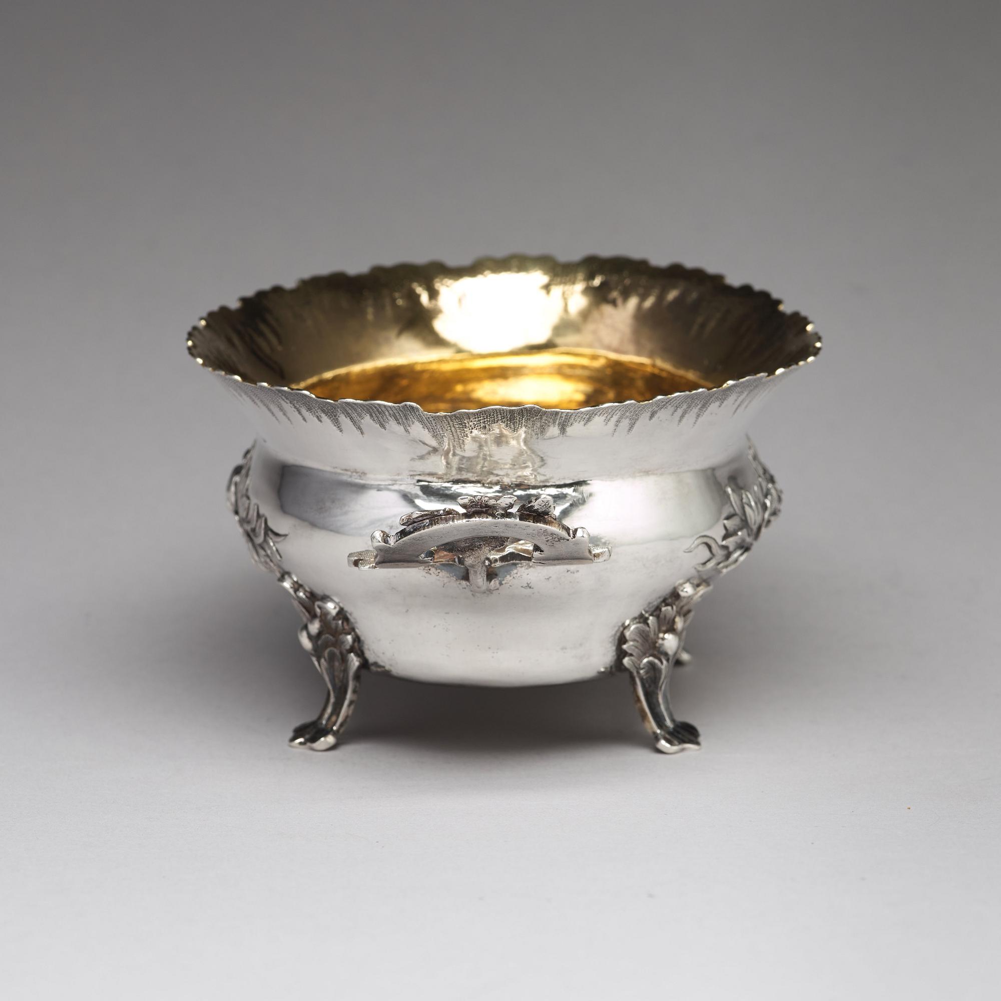 A Swedish 18th century parcel-gilt silver bowl, mark of Jons Granbom, Stockholm 1786.