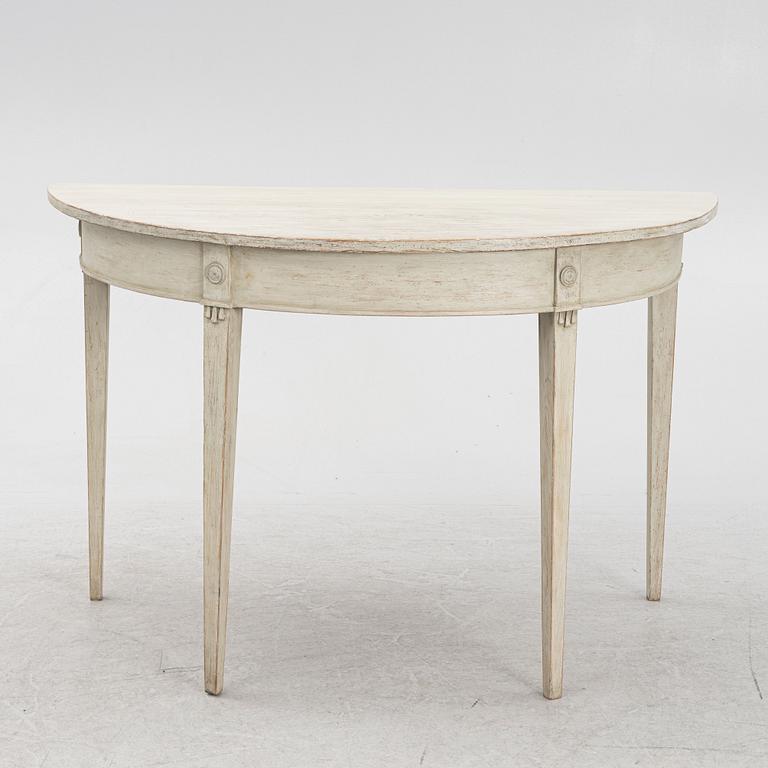 Väggbord, gustaviansk stil, omkring år 1900.