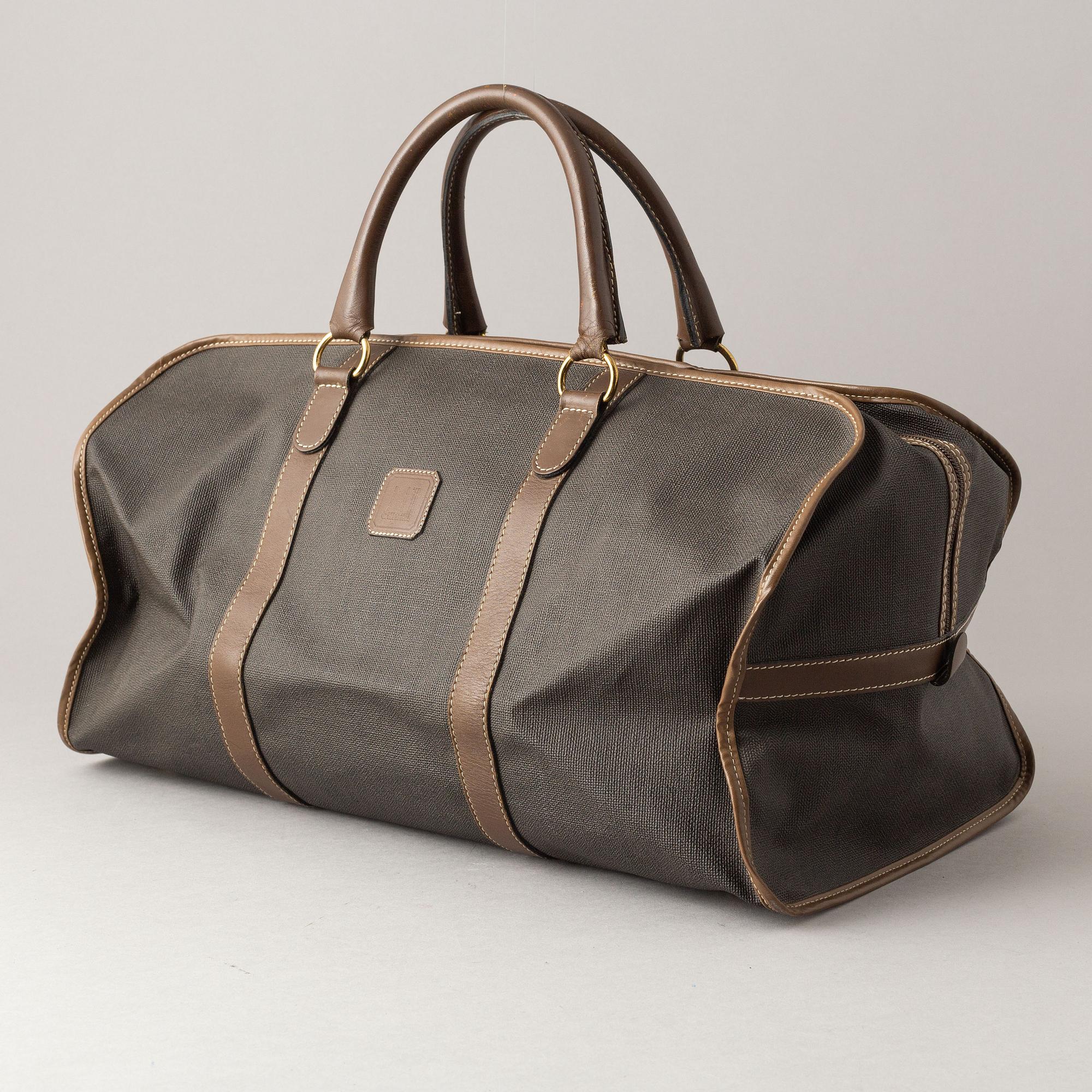 Dunhill, a coated canvas weekendbag.