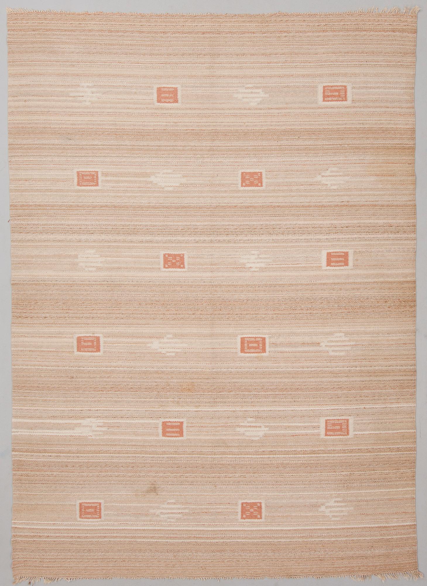 TOINI KALLIO, KARVALANKAMATTO, Aaltosen Mattokutomo, Kiikka, 1930-luku. Noin 240x175 cm.