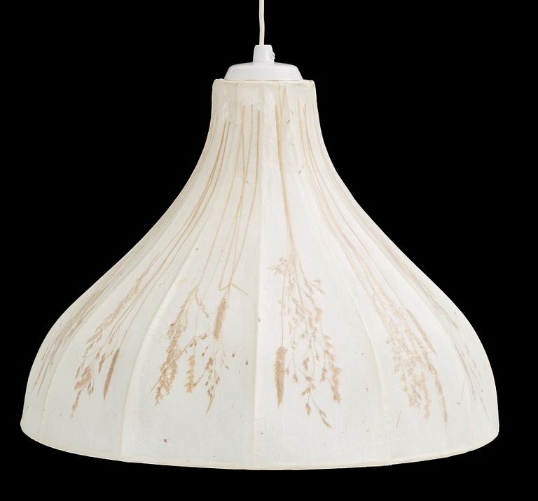 TAKLAMPA, "Kjolen", Carl Malmsten, tillverkare Vanja Sorbon Malmsten, 1900-talets mitt. H 30.