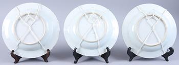 TALLRIKAR, 6 st, porslin, Kina, 1700/1800-tal.