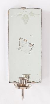 SPEGEL med LAMPETTER, ett par, 1900-talets andra kvartal/mitt.